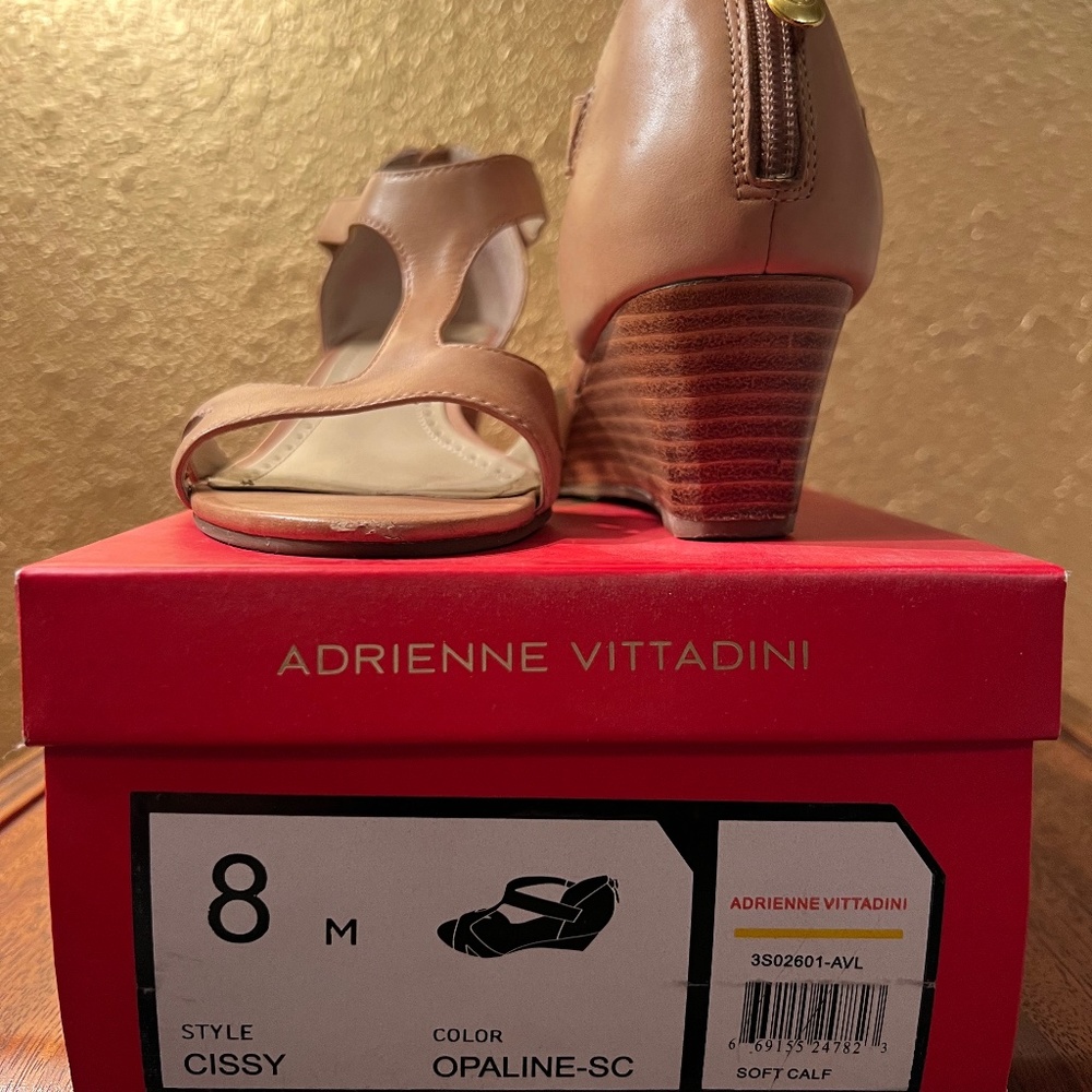 Adrienne Vittadini stacked heel wedges 8